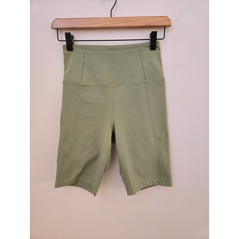 Girlfriend Collective High Rise Bike Shorts Green 8.5" Compression Women's XS